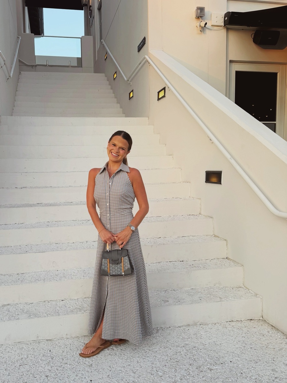 Veronica Beard Acorn Multi Gingham Halter Midi Skirt - Picture 3 of 3